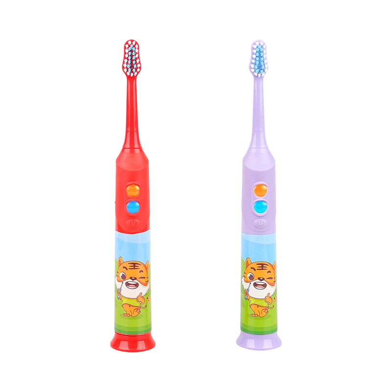 KHET016A Cepillo de dientes eléctrico sónico intermitente con temporizador y luces LED IPX5 Diseño de modelado de dibujos animados a prueba de agua para niños