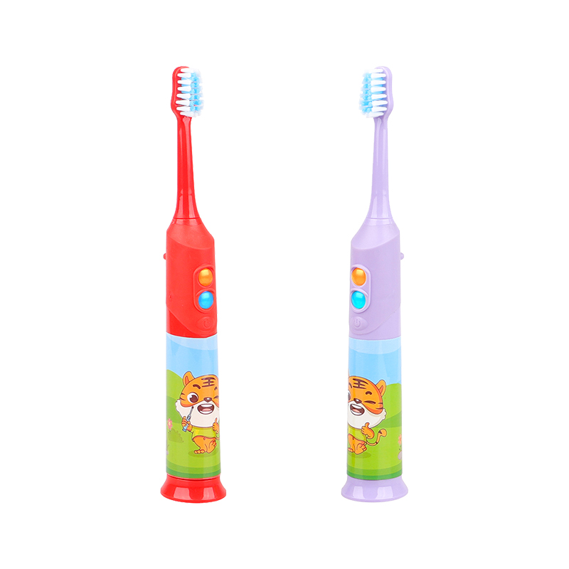 KHET016A Cepillo de dientes eléctrico sónico intermitente con temporizador y luces LED IPX5 Diseño de modelado de dibujos animados a prueba de agua para niños